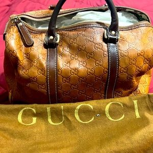 👝GUCCI Leather Boston Bag✨